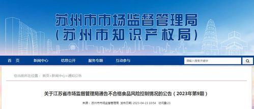 守護(hù)舌尖安全 蘇州市場(chǎng)監(jiān)管局通報(bào)不合格食品風(fēng)險(xiǎn)處置情況